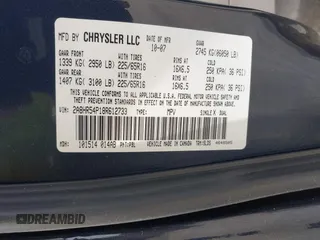 2008 Chrysler Town & Country Touring with VIN 2A8HR54P18R612733, listed as a IAAI auction lot 42113549 with 28,437 mi miles and . Bid and sale history available at carsss.com. Image 9.