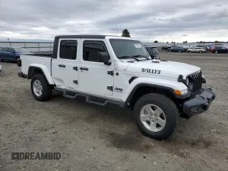 2022 Jeep Gladiator Texas Trail with VIN 1C6HJTAG3NL166183, listed as a Copart auction lot 51061295 with 20,112 mi miles and Salvage Title. Bid and sale history available at carsss.com. Image 4.
