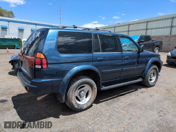 2001 Mitsubishi Montero ES z VIN JA4MT21H81P001568, wystawiony jako Copart lot #57666105 z przebiegiem 203 228 mil mil oraz Szkoda całkowita • Salvage title. Historia ofert i sprzedaży dostępna na DreamBid. Obrazek 3.