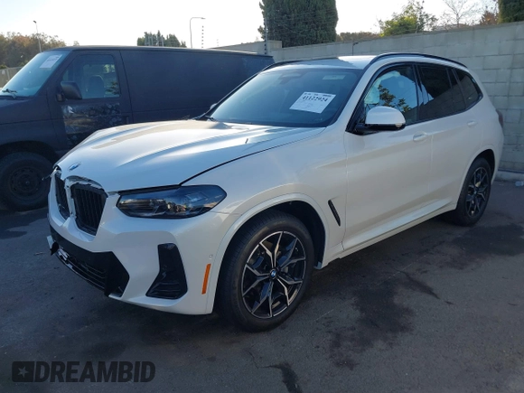 2024 BMW X3 sDrive30i with VIN WBX47DP03RN282020, listed as a IAAI auction lot 41122924 with 573 mi miles and . Bid and sale history available at DreamBid. Image 17.