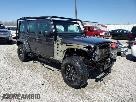 2018 Jeep Wrangler Unlimited Sport S with VIN 1C4BJWDG8JL814090, listed as a Copart auction lot 49155145 with 74,875 mi miles and Salvage Title. Bid and sale history available at DreamBid. Image 14.