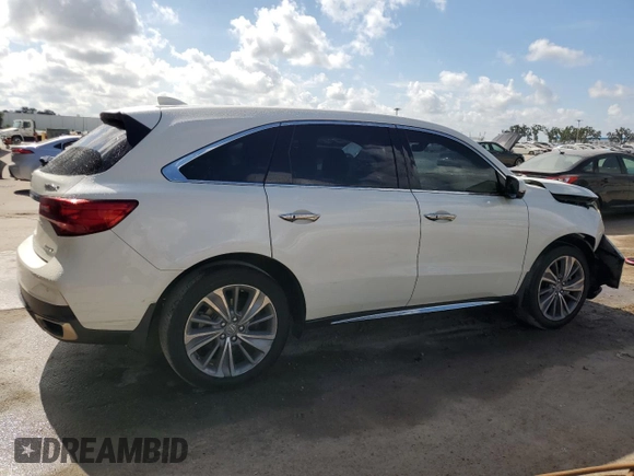 2017 Acura MDX w/Technology Pkg with VIN 5FRYD4H50HB041240, listed as a Copart auction lot 63749823 with 72,740 mi miles. Bid and sale history available at carsss.com. Image 3.