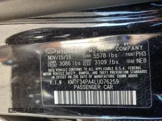 2020 Genesis G90 3.3T Premium with VIN KMTF34PA4LU076259, listed as a Copart auction lot 87943615 with 61,425 mi miles and Salvage Title. Bid and sale history available at carsss.com. Image 13.