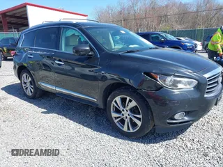 2015 Infiniti QX60 z VIN 5N1AL0MM9FC536554, wystawiony jako IAAI lot #41984292 z przebiegiem 160 808 mil mil oraz . Historia ofert i sprzedaży dostępna na DreamBid. Obrazek 1.