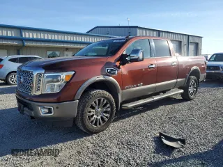 2016 Nissan Titan XD Platinum Reserve with VIN 1N6BA1F23GN509157, listed as a Copart auction lot 50180435 with 135,035 mi miles and Clean Title. Bid and sale history available at carsss.com. Image 1.
