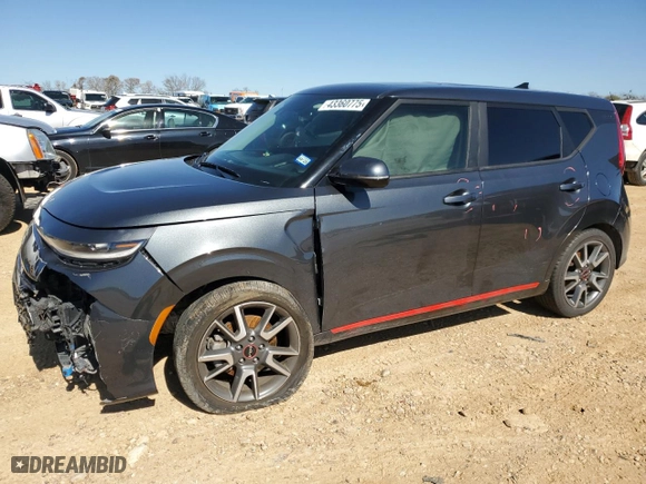 2022 Kia Soul Turbo with VIN KNDJ53AF2N7838121, listed as a Copart auction lot 43360775 with 53,936 mi miles and Salvage Title. Bid and sale history available at carsss.com. Image 1.