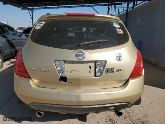 2004 Nissan Murano SL with VIN JN8AZ08T74W205184, listed as a Copart auction lot 75888294 with 143,393 mi miles and Salvage Title. Bid and sale history available at carsss.com. Image 6.