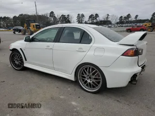 2011 Mitsubishi Lancer Evolution GSR with VIN JA32W8FV1BU029204, listed as a Copart auction lot 43207865 with 173,345 mi miles and Salvage Title. Bid and sale history available at carsss.com. Image 2.