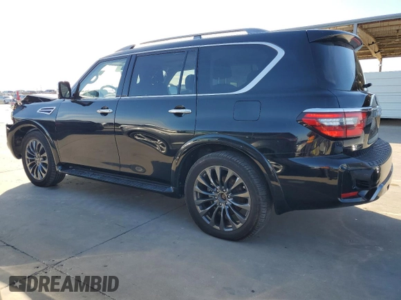 2023 Nissan Armada Platinum with VIN JN8AY2DA8P9402953, listed as a Copart auction lot 88918885 with 43,737 mi miles and Clean Title. Bid and sale history available at carsss.com. Image 2.