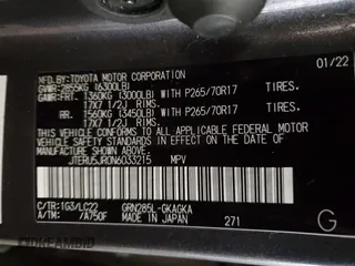 2022 Toyota 4Runner TRD Off Road Premium with VIN JTERU5JR0N6033215, listed as a Copart auction lot 50533345 with 46,472 mi miles and Salvage Title. Bid and sale history available at DreamBid. Image 12.