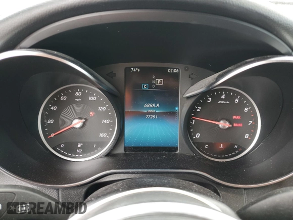 2020 Mercedes-Benz GLC 300 with VIN W1N0G8DBXLF771971, listed as a Copart auction lot 56992325 with 77,251 mi miles and Salvage title. Bid and sale history available at DreamBid. Image 9.