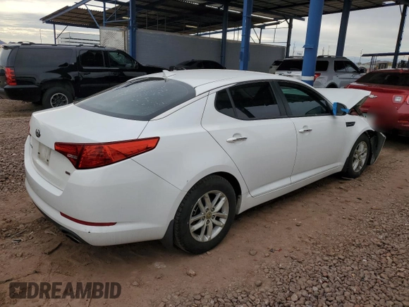 2013 Kia Optima LX with VIN KNAGM4A77D5440227, listed as a Copart auction lot 49470995 with 81,140 mi miles and Salvage Title. Bid and sale history available at carsss.com. Image 3.