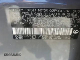 2024 Lexus IS 350 F Sport with VIN JTHGZ1B24R5080149, listed as a Copart auction lot 58098165 with 14,647 mi miles and Salvage title. Bid and sale history available at DreamBid. Image 12.