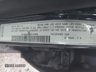 1998 Audi A6 with VIN WAUBA24BXWN149960, listed as a IAAI auction lot 41898746 with 230,268 mi miles. Bid and sale history available at carsss.com. Image 9.