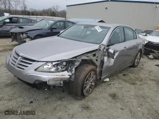 2012 Hyundai Genesis 3.8L with VIN KMHGC4DD9CU190416, listed as a Copart auction lot 48166425 with 146,948 mi miles and Salvage Title. Bid and sale history available at carsss.com. Image 1.