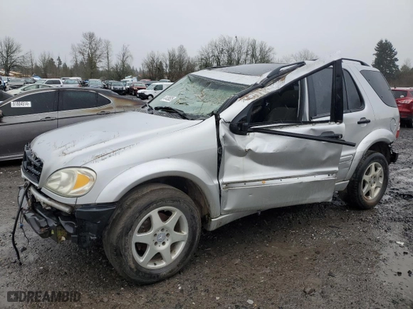 2002 Mercedes-Benz M-Class with VIN 4JGAB54EX2A324289, listed as a Copart auction lot 41439525 with 0 mi miles and Salvage Title. Bid and sale history available at carsss.com. Image 1.