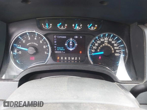 2013 Ford F-150 XL with VIN 1FTFX1EF3DFA21422, listed as a IAAI auction lot 42577828 with 185,203 mi miles and . Bid and sale history available at DreamBid. Image 7.