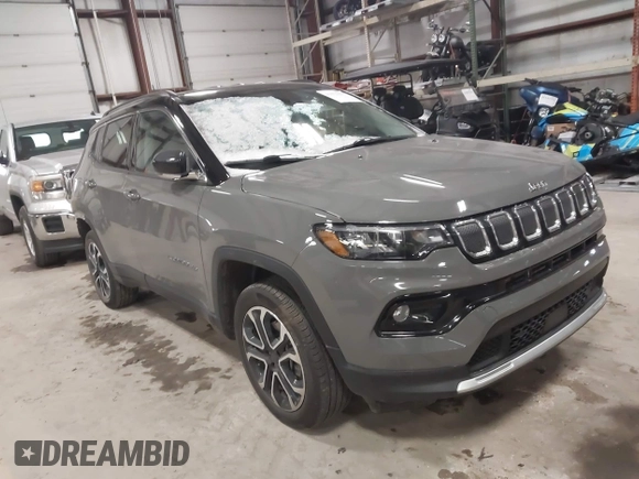 2022 Jeep Compass High Altitude with VIN 3C4NJDCBXNT101483, listed as a IAAI auction lot 41573157 with 18,473 mi miles and . Bid and sale history available at DreamBid. Image 1.