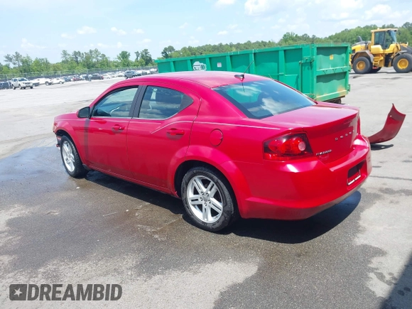 2013 Dodge Avenger SXT with VIN 1C3CDZCB1DN624924, listed as a IAAI auction lot 42166424 with 144,314 mi miles and . Bid and sale history available at carsss.com. Image 3.