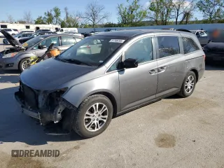 2013 Honda Odyssey EX-L with VIN 5FNRL5H69DB034479, listed as a Copart auction lot 51789705 with 155,575 mi miles and Salvage Title. Bid and sale history available at carsss.com. Image 1.