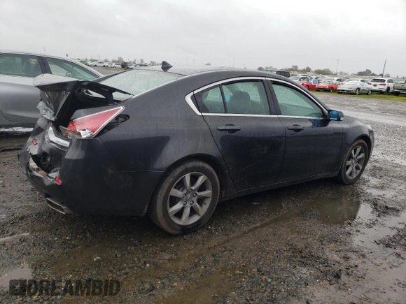 2012 Acura TL Tech Auto with VIN 19UUA8F59CA002104, listed as a Copart auction lot 49138385 with 127,319 mi miles and Salvage Title. Bid and sale history available at carsss.com. Image 3.