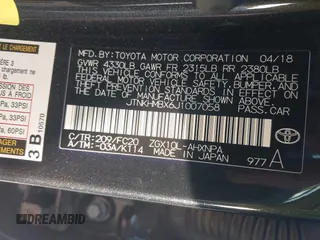 2018 Toyota C-HR XLE with VIN JTNKHMBX6J1007058, listed as a IAAI auction lot 42100587 with 71,725 mi miles and . Bid and sale history available at DreamBid. Image 9.