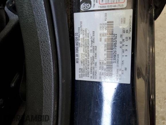 2006 Lincoln Zephyr z VIN 3LNHM26176R637622, wystawiony jako Copart lot #70240224 z przebiegiem 169 457 mil mil oraz Szkoda całkowita • Salvage title. Historia ofert i sprzedaży dostępna na DreamBid. Obrazek 12.