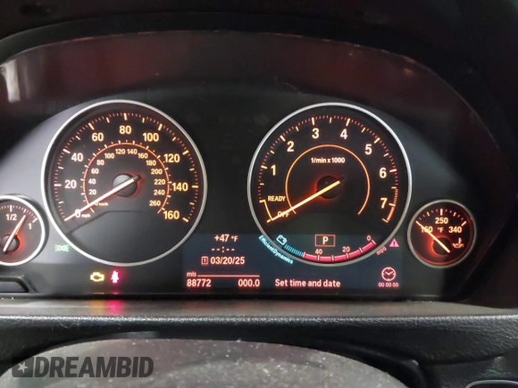 2013 BMW 3 Series 328i xDrive with VIN WBA3B5C56DF594332, listed as a IAAI auction lot 41863422 with 88,772 mi miles. Bid and sale history available at carsss.com. Image 7.