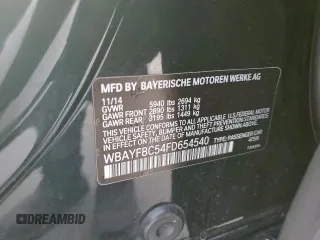 2015 BMW 7 Series 750Li xDrive z VIN WBAYF8C54FD654540, wystawiony jako Copart lot #49346035 z przebiegiem 98 336 mil mil oraz Szkoda całkowita • Salvage title. Historia ofert i sprzedaży dostępna na DreamBid. Obrazek 12.