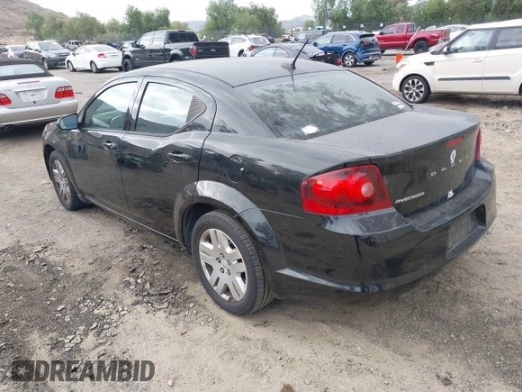 2014 Dodge Avenger SE with VIN 1C3CDZAB0EN183050, listed as a IAAI auction lot 42109104 with 108,732 mi miles. Bid and sale history available at carsss.com. Image 3.