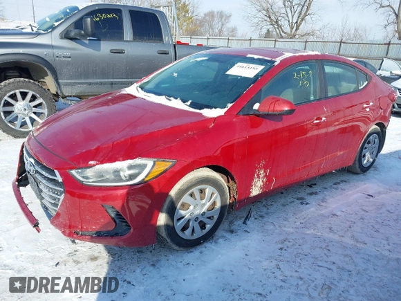 2017 Hyundai Elantra SE with VIN 5NPD74LF0HH125700, listed as a IAAI auction lot 41615195 with 102,116 mi miles and . Bid and sale history available at DreamBid. Image 2.