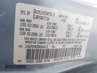 2005 Dodge Caravan with VIN 1D4GP24R35B364412, listed as a IAAI auction lot 42158780 with 228,407 mi miles and . Bid and sale history available at carsss.com. Image 9.