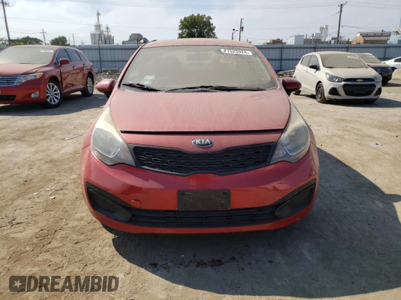 2014 Kia Rio LX with VIN KNADM4A35E6414155, listed as a Copart auction lot 49511115 with Not Provided miles and Non Repairable. Bid and sale history available at DreamBid. Image 5.