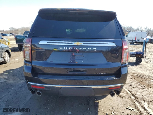 2022 Chevrolet Suburban Premier with VIN 1GNSKFKD5NR210805, listed as a Copart auction lot 45171165 with 63,417 mi miles and Non Repairable. Bid and sale history available at carsss.com. Image 6.
