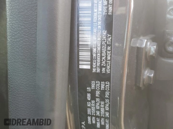 2020 Jeep Renegade Sport z VIN ZACNJBAB2LPL24142, wystawiony jako Copart lot #45908345 z przebiegiem 69 118 mil mil oraz Szkoda całkowita • Salvage title. Historia ofert i sprzedaży dostępna na DreamBid. Obrazek 14.