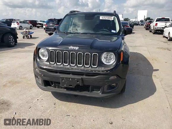 2017 Jeep Renegade Latitude with VIN ZACCJABB3HPG23892, listed as a Copart auction lot 63525885 with 57,251 mi miles and Salvage title. Bid and sale history available at DreamBid. Image 15.