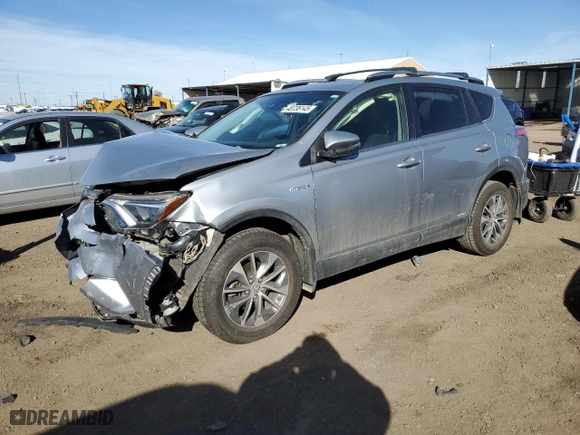 2017 Toyota RAV4 Hybrid XLE with VIN JTMRJREV0HD124707, listed as a Copart auction lot 48736145 with 48,491 mi miles and Salvage Title. Bid and sale history available at carsss.com. Image 1.