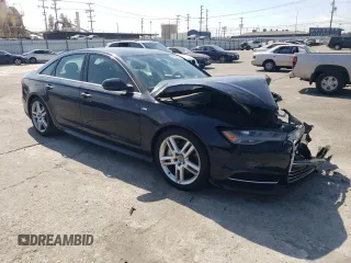 2016 Audi A6 Premium Plus with VIN WAUGFAFC3GN021701, listed as a Copart auction lot 74698884 with 93,137 mi miles and Salvage title. Bid and sale history available at DreamBid. Image 4.
