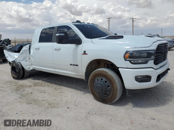 2024 Ram 3500 Laramie with VIN 3C63RRML0RG229435, listed as a Copart auction lot 80484814 with 23,721 mi miles and Salvage Title. Bid and sale history available at carsss.com. Image 4.