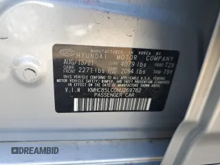 2022 Hyundai Ioniq SEL z VIN KMHC85LC0NU269782, wystawiony jako Copart lot #65400444 z przebiegiem Nie podano mil oraz Nie do naprawy • Non repairable. Historia ofert i sprzedaży dostępna na DreamBid. Obrazek 13.