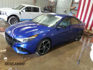 2023 Hyundai Elantra N Line z VIN KMHLR4AF4PU420632, wystawiony jako Copart lot #56959195 z przebiegiem 10 747 mil mil oraz Szkoda całkowita • Salvage title. Historia ofert i sprzedaży dostępna na DreamBid. Obrazek 1.