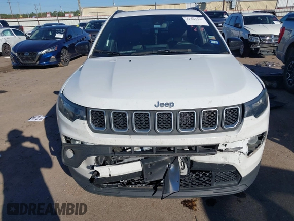 2023 Jeep Compass Latitude with VIN 3C4NJDBN9PT506040, listed as a IAAI auction lot 41483552 with 24,009 mi miles and . Bid and sale history available at DreamBid. Image 12.