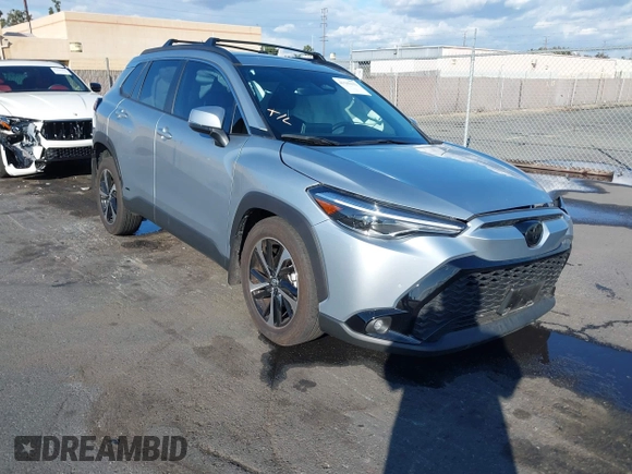 2023 Toyota Corolla Cross Hybrid S with VIN 7MUFBABG7PV003141, listed as a IAAI auction lot 41443111 with 16,297 mi miles and . Bid and sale history available at DreamBid. Image 1.