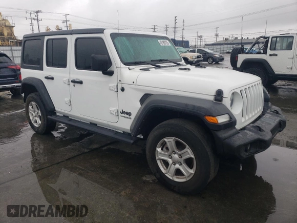 2022 Jeep Wrangler Unlimited Sport S with VIN 1C4HJXDN1NW150976, listed as a Copart auction lot 45183705 with 41,765 mi miles and Salvage Title. Bid and sale history available at carsss.com. Image 4.
