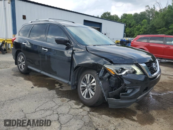 2017 Nissan Pathfinder SV z VIN 5N1DR2MN9HC608890, wystawiony jako Copart lot #59191845 z przebiegiem 136 270 mil mil oraz Szkoda całkowita • Salvage title. Historia ofert i sprzedaży dostępna na DreamBid. Obrazek 4.