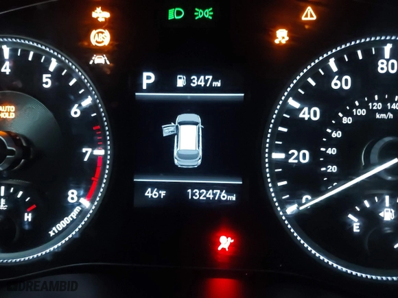 2019 Hyundai Santa Fe SE with VIN 5NMS23AD9KH077362, listed as a IAAI auction lot 41890584 with 132,476 mi miles. Bid and sale history available at carsss.com. Image 15.