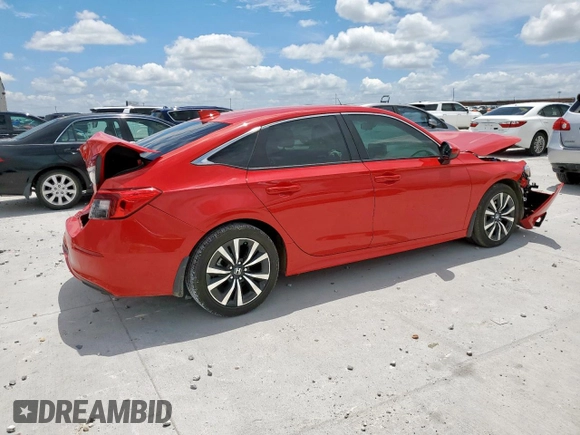 2023 Honda Civic EX with VIN 2HGFE1F75PH314708, listed as a Copart auction lot 63775145 with 10,477 mi miles and Salvage title. Bid and sale history available at DreamBid. Image 3.