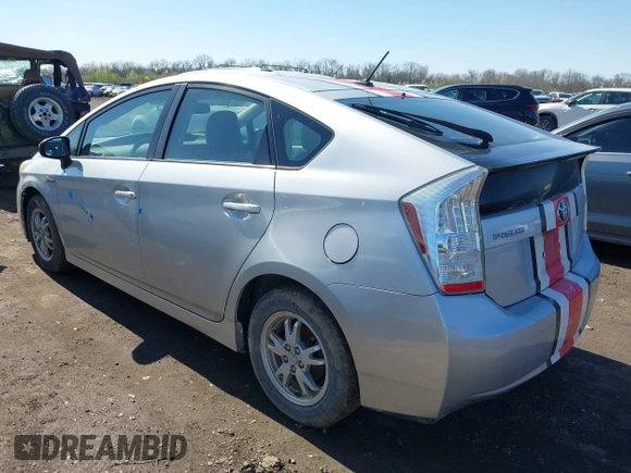 2011 Toyota Prius I with VIN JTDKN3DU5B0249082, listed as a IAAI auction lot 41975588 with 265,207 mi miles. Bid and sale history available at carsss.com. Image 3.