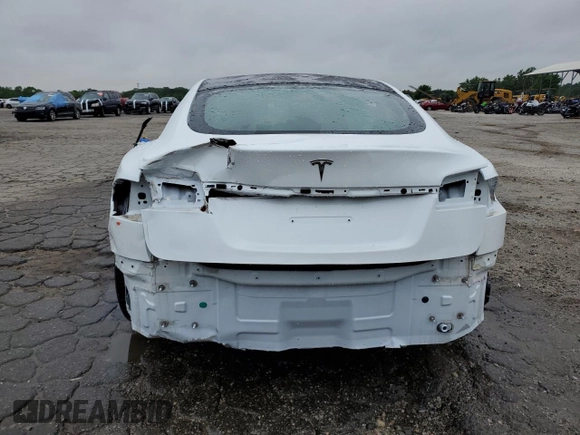 2022 Tesla Model S with VIN 5YJSA1E59NF488969, listed as a Copart auction lot 53686495 with 20,040 mi miles and Salvage Title. Bid and sale history available at DreamBid. Image 6.