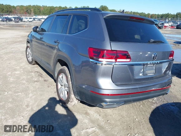 2021 Volkswagen Atlas S with VIN 1V2AP2CA1MC515687, listed as a IAAI auction lot 41083239 with 46,354 mi miles and . Bid and sale history available at DreamBid. Image 3.